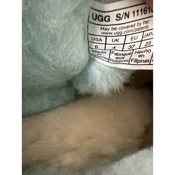 New Ugg Boots Classic Ultra Mini Sky Blue Suede Wool Ankle Shoes Womens Sz 6 - Picture 11 of 13